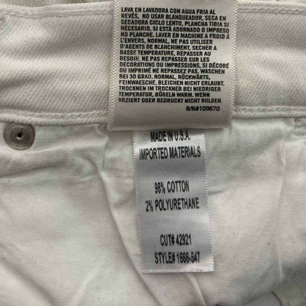 CITIZEN OF HUMANITY Elsa Mid Rise Slim Fit Crop White Embroidered Jeans Size 28 - Picture 13 of 15